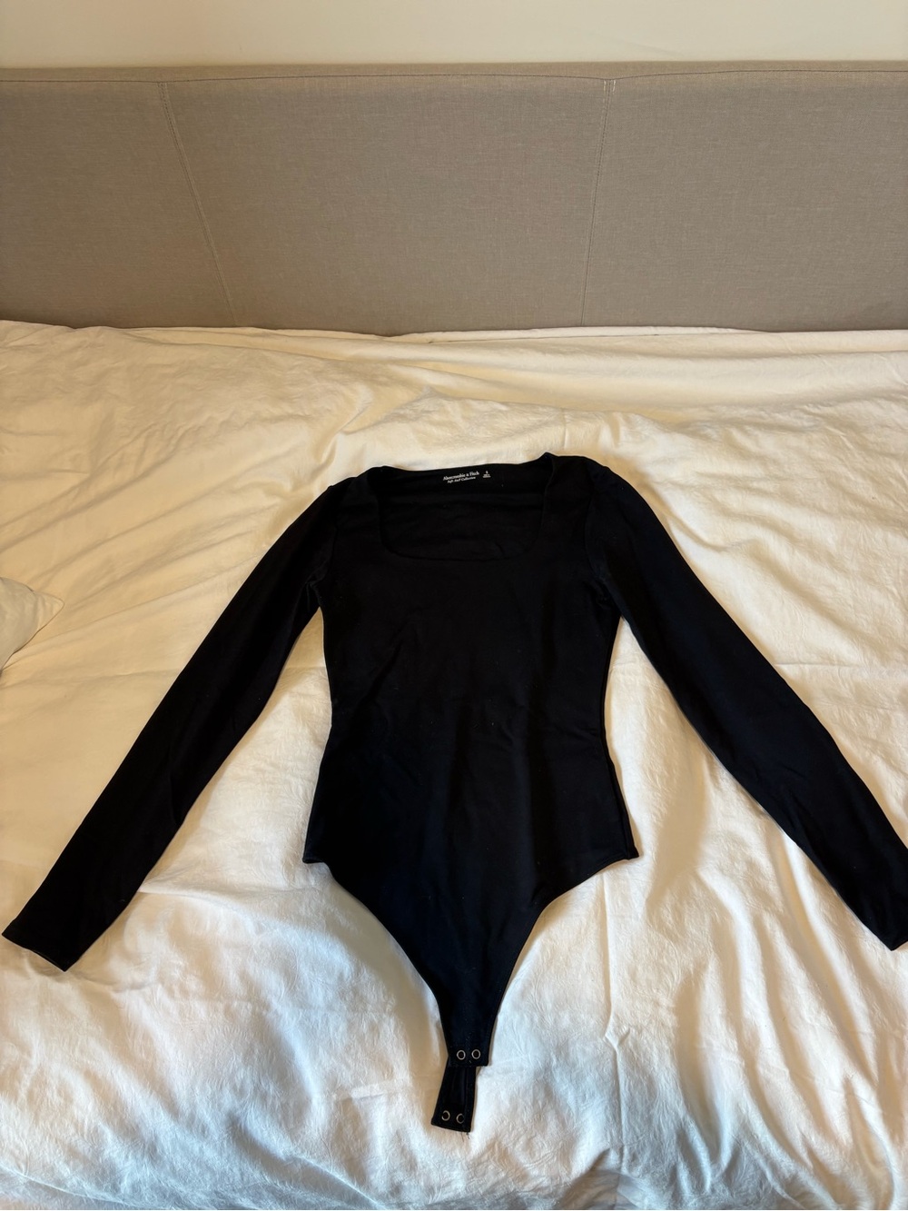 Abercrombie Black Square-Neck Bodysuit